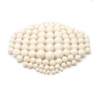 Glaciart One Wool Felt Balls, Felt Ball (110 Pieces) Mixed Sizes from 1 to 3 Centimeters, Handmade Felted Pure White Color - Bulk Small Puff for Felting and Garland