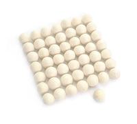 Glaciart One Wool Felt Balls, Felt Ball (60 Pieces) 2.5 Centimeters - 1 Inch, Handmade Felted Pure White Color - Bulk Small Puff for Felting and Garland
