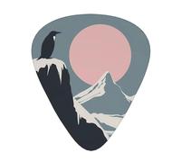 Glacier and penguin Printed pick set - 12 pieces, thin, medium and thick guitar picks, suitable for guitar, bass, electric guitar and ukulele