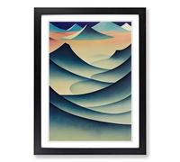 Glacier Avant Garde Framed Print | A2 Black Framed Wall Art | Ready to Hang | Modern Landscape Picture | Living Room Bedroom Lounge Office