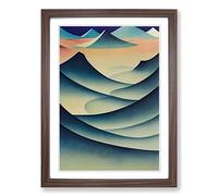 Glacier Avant Garde Framed Print | A2 Walnut Framed Wall Art | Ready to Hang | Modern Landscape Picture | Living Room Bedroom Lounge Office