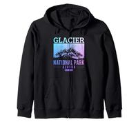 Glacier Bay Alaska Vintage National Park Souvenir Zip Hoodie