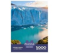Glacier & Blue Lake 1000 Piece Jigsaw Puzzles Impossible Hard Challenge Modern Paisaje Classic Educational Games for The Whole Gifts for Women Men 70x50cm/1000pcs