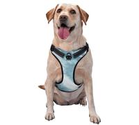 Glacier Blue Snowy White Marbled Texture No Pull Dog Harness Adjustable Reflective Oxford Easy Control Medium Large Dog Harness