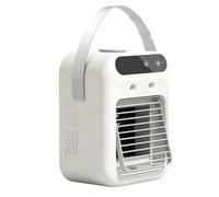 Glacier Breeze Ac, Glacier Breeze Portable Ac, Rechargeable Pro Breezes 4-in-1 Air Cooler, with 500 Ml Water Tank 2 Speeds Mini Air Cooler, Ultra-Quiet for Car Bedroom Office Desk Cooling Fan (B)