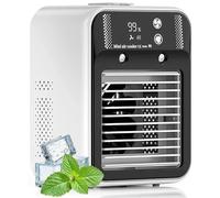Glacier Breeze Ac Unit, Quiet Portable Air Conditioner With Humidifier Mist, 2/4h Timer 2 Speeds, Digital Display, 500ml Personal Evaporative Cooler, For Home, Bedroom, Office, And Outdoor