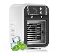 Glacier Breeze Portable Ac, 2025 Upgraded Portable Conditioner, 2/4h Timer 3speeds, Quiet, Intelligent Digital Display, For Home, Bedroom, Office, And Outdoor