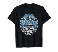 Glacier Chaser Cruise Ship Adventure, Fun Arctic Voyage Value Graphic T-Shirt, Men, Black, L