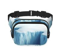 Glacier Cliff Printed multifunctional waist bag, unisex trendy messenger bag, travel sports storage bag