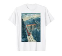 Glacier Express Switzerland Vintage Alpine Train Journey T-Shirt