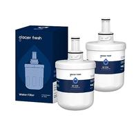 GLACIER FRESH DA29-00003G Fridge Water Filter, Compatible with Samsung DA29-00003G, DA29-00003B, DA29-00003A, Aqua Pure Plus, HAFCU1, WSS-1, FMS-1, Pack of 2