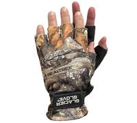 Glacier Glove Unisex Alaska River Fingerless Lightweight Breathable Non-Slip Grip Fishing Gloves with Elasticized Cuffs | for Outdoors, Fly Fishing, Paddling, Hiking, Realtree Edge, Large