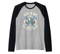 Glacier Hiker Adventure Ice Explorer Chasing Frozen Mountain Raglan Baseball Tee