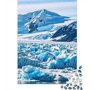 Glacier Mountain View 1000 Piece Non-Toxic Paper Premium Snowy Peak Puzzle for Gift Recipients Logic Skill Couple Activity 70x50cm/1000pcs