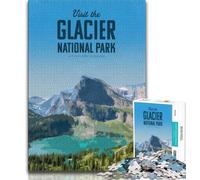 Glacier National Park 1000 Piece Jigsaw Puzzles for Teenagers,Help The Brain Exercise Addictive Toys to Cultivate Patience Unique Challenge Game 75x50cm