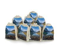Glacier National Park 8 PCS Muslin Bags with Drawstring Sachet Bags Empty Small Cotton Drawstring Bag Muslin Reusable & Washable Cotton Bag for Herb Spice Candy Soap Jewelry Wedding Gift Pouches