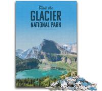 Glacier National Park Adult Jigsaw Puzzles 2000 Pieces, Help The Brain Exercise Addictive Toys to Cultivate Patience Unique Challenge Game 2000pcs(70x100cm)