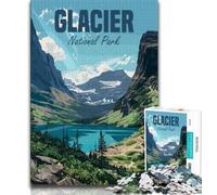 Glacier National Park Jigsaw Puzzles for Adults 1000 Jigsaws,Family Game Stress Reliever Difficult Challenge Secret Santa Gifts 50x75cm