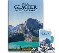 Glacier National Park Jigsaw Puzzles for Teenagers 1000 Piece Puzzle,Challenging To Complete But Fun And Humorous Birthday Present,Gifts,Wall Art 50x75cm
