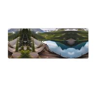 Glacier National Park Keyboard and Mouse Pad, Extra Large Desk Cover, Spill Resistance Mat for Smooth Tracking
