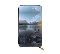 Glacier National Park Leather Wallet - Fully Printed Design, Durable Faux Leather, Metal Zipper, Multiple Card Slots And Cash Pocket, Perfect For Elegant Men Or Women, A Stylish And Personalized Gift