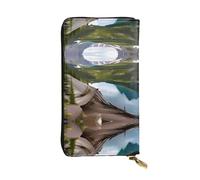 Glacier National Park Leather Wallets for Women Man, Wallets Large Billfold with 12 Card Slots,Wallet Passport wallet, Glacier National Park, One Size