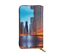 Glacier National Park Leather Wallets for Women Man, Wallets Large Billfold with 12 Card Slots,Wallet Passport wallet, Chicago Illinois Usa, One Size