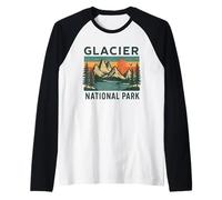 Glacier National Park Montana Raglan Baseball Tee