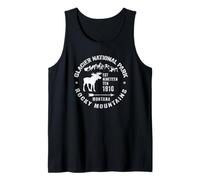 Glacier National Park Montana USA Moose Vacation Souvenir Tank Top