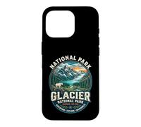 Glacier National Park Montana Vintage Emblem Mountain Goat Case for iPhone 16 Pro