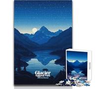 Glacier National Park Night 1000 Jigsaw Puzzle Cognitive Development Fun Game Special Thoughtful Celebration Present Size 50x75cm