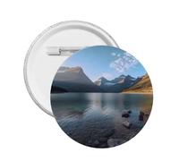 Glacier National Park -Print Custom Round Enamel Pin - Alloy Metal Lapel Badge For Jacket, Bag, Gift Idea.