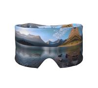 Glacier National Park Print Sleep Eye and Ear Muffs Mask - Soft & Breathable, Ideal for Travel, Meditation, and Nighttime Use
