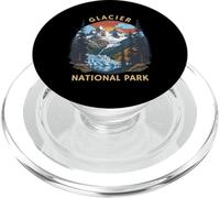 Glacier National Park Retro Sunset Mountain PopSockets PopGrip for MagSafe