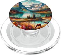 Glacier National Park USA Beautiful Oil Painting PopSockets PopGrip for MagSafe