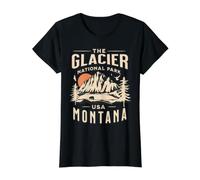 Glacier National Park Value Graphic T-Shirt, Women, Black, S