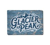 Glacier Peak Mountain Sign Metal Tin Sign