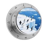 Glacier Penguins Kitchen Timers for Cooking Visual Timer Stainless Steel Magnetic Timer with Alarm Cooking Timers for Baking, Exercise, Sports, Study & Outdoor Use
