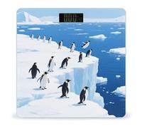Glacier Penguins Scale for Body Weight with LCD Display Sturdy Tempered Glass Weighing Scales Accurate Digital Bathroom Scale Fashion Body Fat Smart Scales 400 Lb