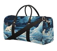 Glacier Polar Bear Foldable Travel Duffle Bag Waterproof Sports Gym Bag with Shoulder Straps