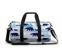Glacier Polar Bear Sport Duffel Bag Gym Bag Weekend Overnight Bag for Travel Camping Hiking Beach 45x23x23cm