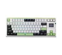 Glacier Skyloong GK87 Pro TKL Layout Wireless/Wired Detachable USB-C Hot Swappable Mechanical Keyboard with Hot Swap Display Screen and Knobs, Split Space Bar Compatible (Pre-Built, Matcha)