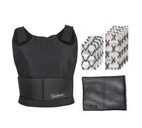 Glacier Tek Concealable Cooling Vest, 59 Degrees for 2.5 Hours 8 Cool Packs, Recharge in 30 Minutes, Black