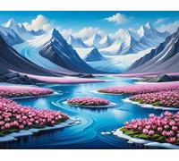 Glaciers 300 Piece Jigsaw Puzzles for Adults, Colourful, Challenging & Brainteasing Adult puzzles 300 Pieces Flowers, Fun jigsaws for The Whole Family 16x11 inch