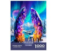 Glaciers And Penguins 1000 Piece Jigsaw Puzzles for Adults Fun, Challenging & Brainteasing Beautiful Home Decoration Art Colorful DIY Craft 38x26cm/1000pcs