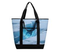 Glaciers Cracks Ice Caves Shopping Bag Tote Bag Reusable Grocery Bags