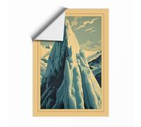 Glacier's Monument Scandinavian Unframed Wall Art Print A4 (29.7×21cm), Wall Decor for Living Room, Bedroom, Office & Home, Art Gift