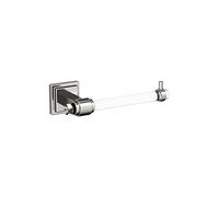Glacio Clear/Brushed Nickel Contemporary Single Post Toilet Paper Holder