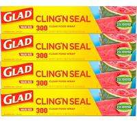 Glad® ClingWrap Plastic Food Wrap - 300 Square Foot Roll - 4 Pack (Package May Vary)