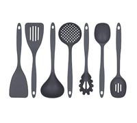 Glad Cooking Kitchen Utensils Set - 7 Pieces, Nylon Tools for Nonstick Cookware, Gray